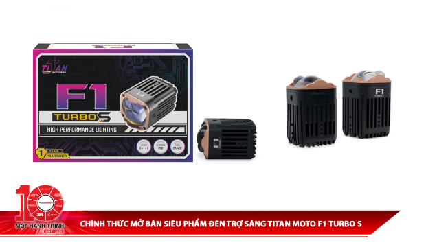 Chính thức mở bán siêu phẩm đèn trợ sáng Titan Moto F1 Turbo S